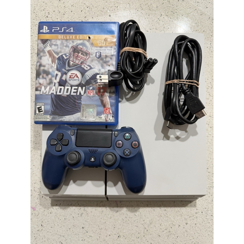 Sony PlayStation 4 500GB Glacier White Console ,1 Controller,1 Game,plug Cord,